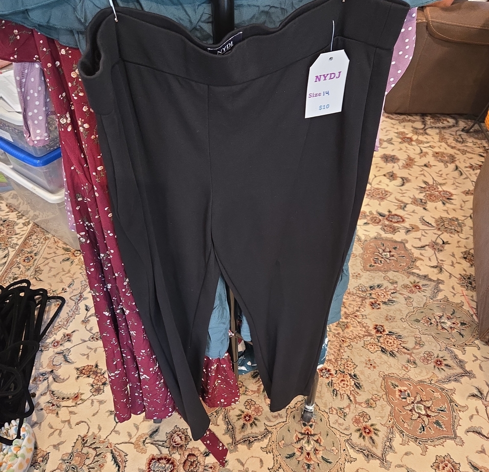NYDJ Black Pull-On Slim Ponte Pants